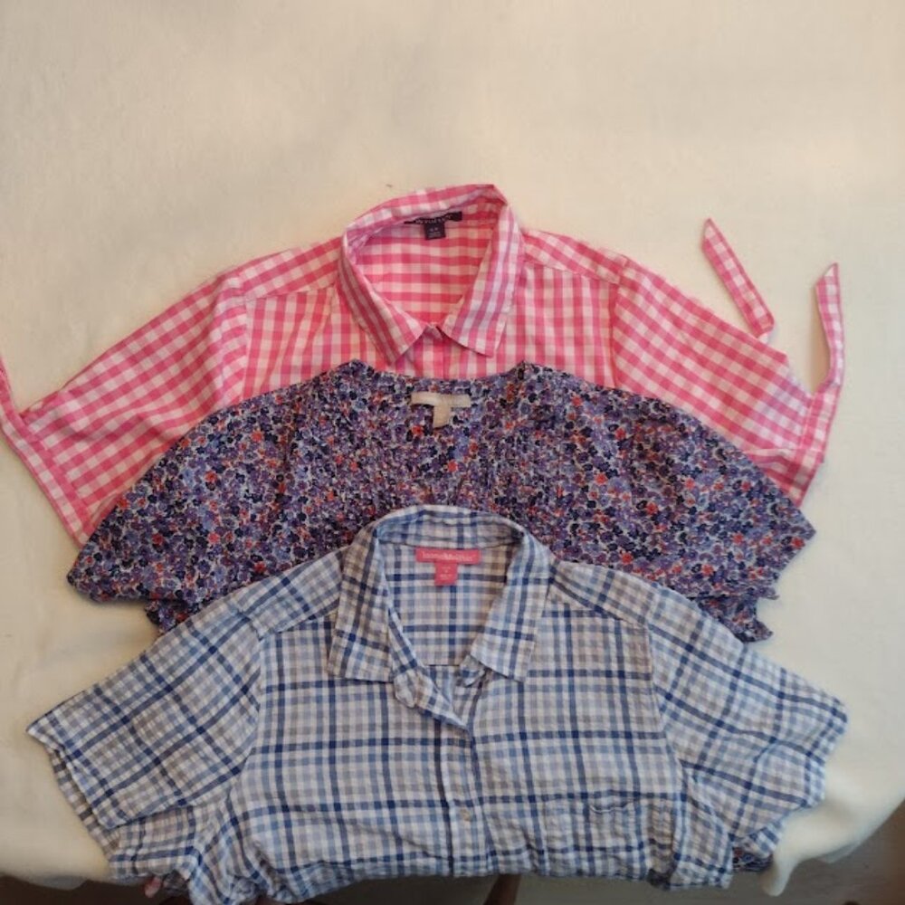 Spring Bundle 14/16W Woman Within/Roman's Button up Shirts